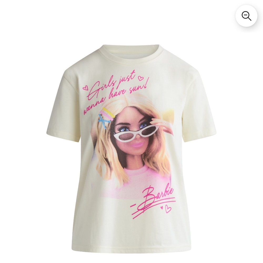 Barbie Winter White T-Shirt with Fun Graphic